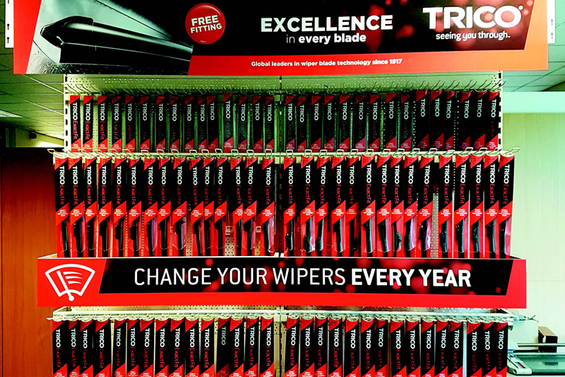 Trico: Wiper blade display
