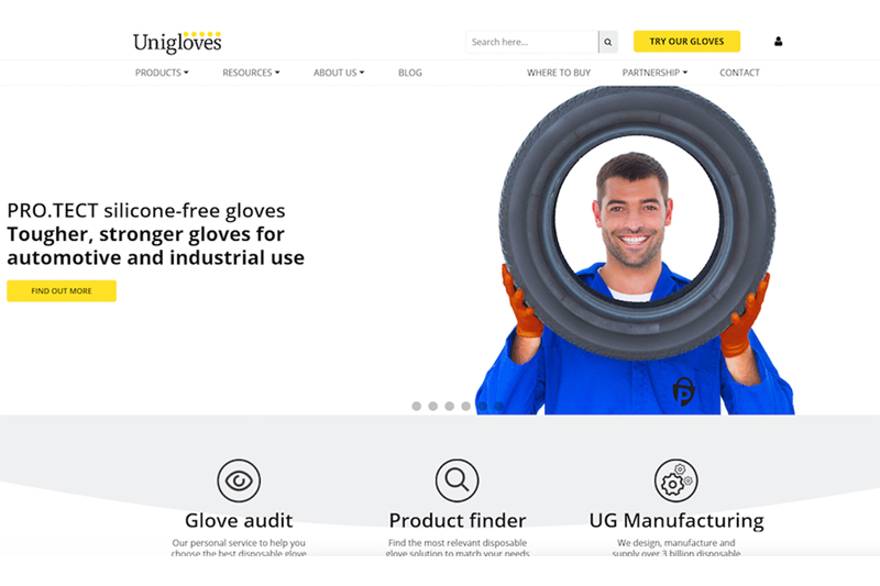 Unigloves: updated website