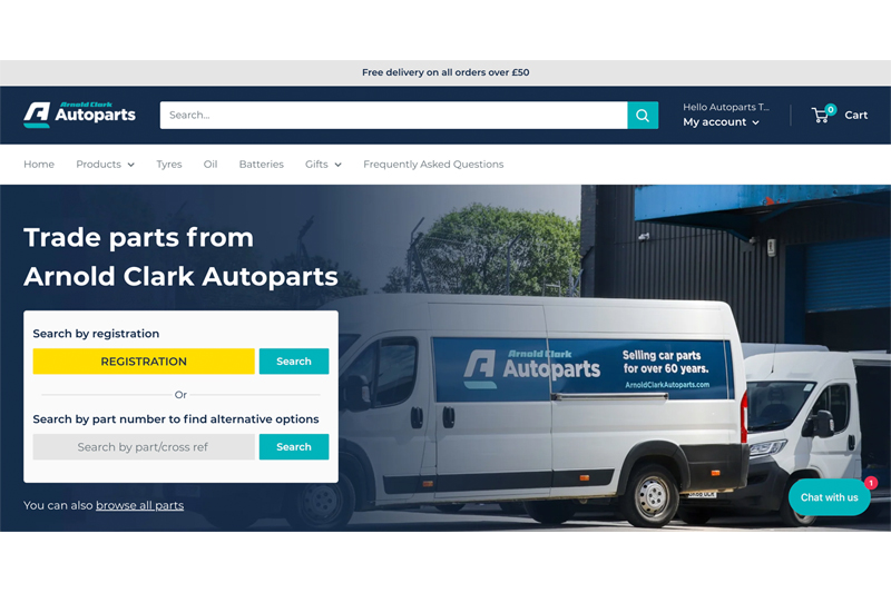 Arnold Clark Autoparts launches trade website