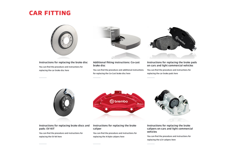 ‘Car fitting’ section added to Bremboparts site