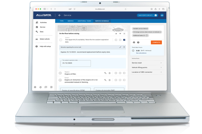 ALLDATA Maintenance Schedules